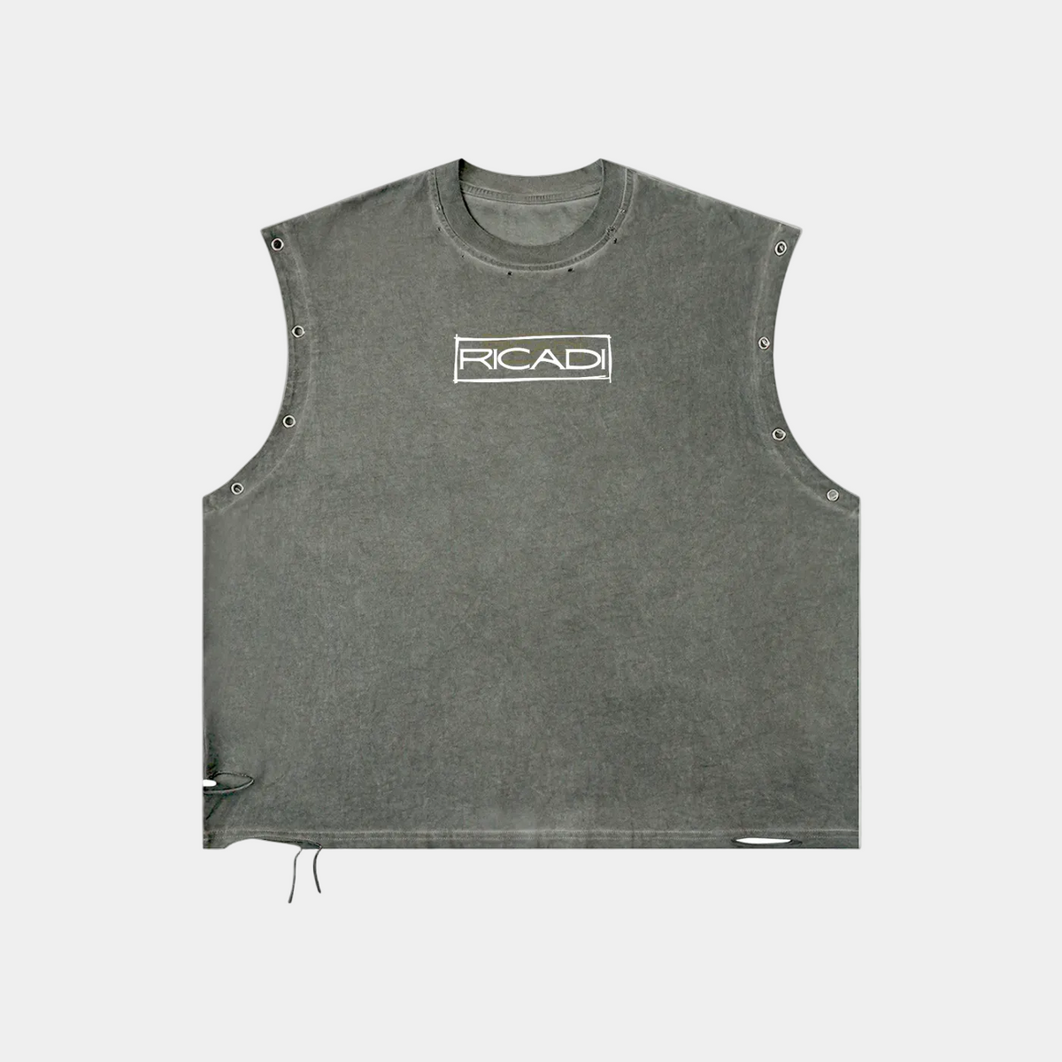 RICADI Distressed Grommet Eyelet Tank Top